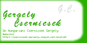 gergely csernicsek business card